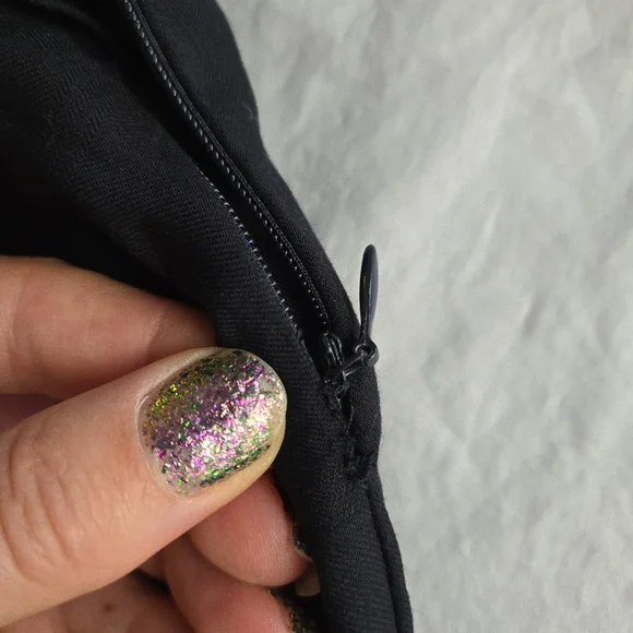 MM Couture One-Shoulder Black Cocktail Dress - Picture 9 of 11